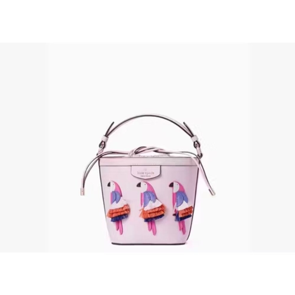 RETAIL $339 Kate Spade Pippa Flock Party Small Bucket Bag